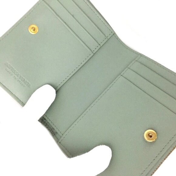 Bottega Veneta Maxi Intrecciato Cassette Lambskin Bifold Wallet Green/4BA1124 - Picture 5 of 8